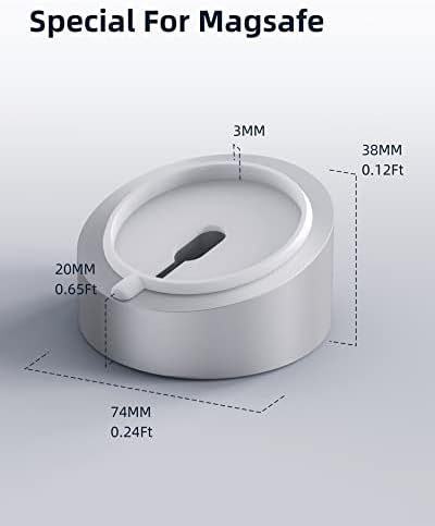 Stouchi Mag- Safe Charger Stand for 25W/15W MagSafe Charger Heavy-Duty Premium Metal Holder Base Desktop Tablet Mount for iPhone 16 Pro /16/15 Pro/15/14/13/12 -Silver – Enhanced Compatibility and Speed