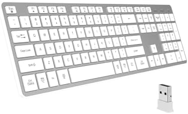 Experience Ultimate Comfort with the BFRIENDit Ultra-Quiet Wireless Keyboard – Sleek 2.4 GHz Connection for Mac & Windows, Slim Chocolate Key Design for Effortless Typing and Enhanced Productivity, Perfect for Home, Office, and Smart TV Use – Effortless Connectivity Meets Stylish Functionality