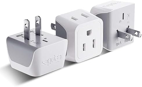Ultimate Universal Travel Adapter: 35 W Fast Charging Power Converter with PD & QC 3.0, Dual USB-C & Triple USB Ports for Seamless Global Connectivity – Compatible with Type A, C, G, I Outlets for Effortless Charging Across EU, US, UK & Beyond – Perfect Travel Companion for Modern Explorers