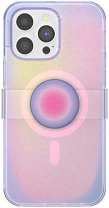 Pop Sockets i Phone 14 Pro Case with Integrated Slidable Grip & Kickstand – Pink Opalescent – Ultimate Wireless Charging Compatibility, 10 ft Drop Protection, and Easy Mag Safe Integration for Enhanced Mobile Experience