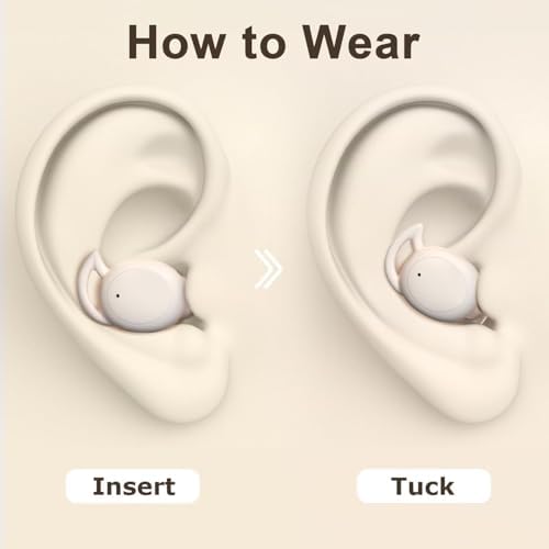 Ultimate Comfort Bluetooth Sleep Earbuds – Advanced Noise Cancellation for Side Sleepers – 24 d B Sound Isolation for Enhanced Sleep Quality – Lightweight Travel-Ready Design for Uninterrupted Rest Anytime – Experience Serenity with Wireless Connectivity and Ergonomic Fit