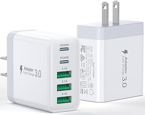 50 W 5-Port USB C Charging Hub – Ultimate Fast Charger for i Phone 16-11 Pro Max & Samsung Devices – Dual PD & QC Technology for Unmatched Performance – Compact, Durable Wall Adapter for Home, Office, and Travel Convenience