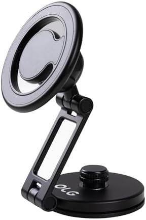 OLG Premium Magnetic Car Phone Holder – Mag Safe Compatible with 4000 G Strong Grip, 360° Rotation & 180° Angle Adjustability for Ultimate Viewing Comfort – No-Residue Adhesive for Easy Installation & Enhanced Device Compatibility