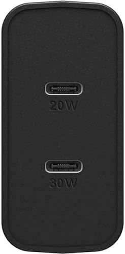 Rapid Charge Otter Box 50 W USB Wall Charger – Dual Port Fast Charging Adapter for Multiple Devices, Compact Design with Safety Features, Sleek Black Finish for Home and Travel