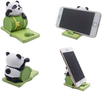 Ralcosuss Cute Panda Cell Phone Stand Smartphone Holder for Desk Resin Cartoon Animal Desk Accessories – Enhanced Compatibility and Speed