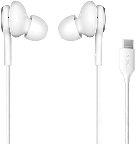Premium AKG USB C Earbuds for Samsung Galaxy Devices – Enhanced Sound Quality with Braided Cable, Built-in Microphone & Volume Control – Type-C Headphones in Elegant White – Ideal for Music Lovers and On-the-Go Users