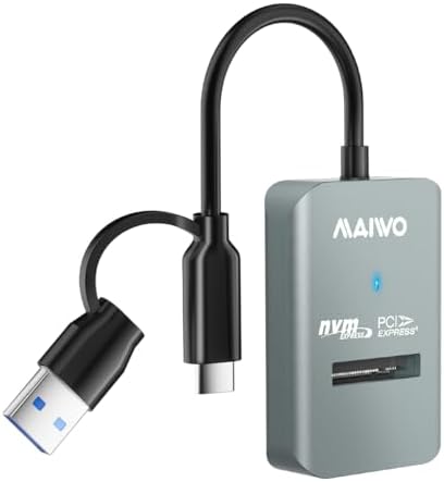 MAIWO Tool-Free M.2 NVMe SATA SSD to USB-C Adapter – 10 Gbps High-Speed Docking Station with UASP & Trim Support, 8 TB Capacity, Ultimate Storage Expansion for Professionals and Creatives