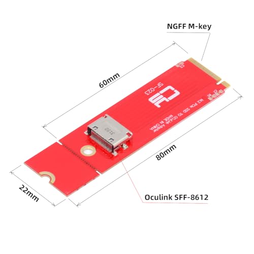 Unlock Blazing Fast Data Transfers with cablecc PCI-E 3.0 M.2 M-Key to Oculink SFF-8612/SFF-8611 Host Adapter – Perfect for Gamers & Creators Seeking Ultimate NVMe SSD Performance. Experience unparalleled speed and compatibility with this high-performance adapter engineered for M.2 NVMe SSDs in the 2260 form factor. The cutting-edge Oculink SFF-8612 and SFF-8611 connections ensure robust data transmission for seamless gaming and content creation. Enjoy hassle-free installation and a durable design that stands up to daily demands, making this essential upgrade a must-have for any advanced computing setup. Whether you’re enhancing your workflow or building the ultimate gaming rig, this PCI-E 3.0 adapter guarantees enhanced performance and reliability. Elevate your data storage capabilities today and discover the difference this premium internal SSD accessory can make in your system’s efficiency and speed. Don’t compromise on quality—transform your digital experience with the cablecc Oculink Host Adapter now!