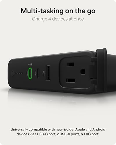 Mophie Powerstation Mini 5,000 m Ah Portable Power Bank – Ultra-Fast 20 W USB-C PD Charger for Rapid Device Recharging, Compact Pocket-Sized Design with LED Battery Indicator, Includes USB-C Cable for Instant Connectivity, Essential Travel Accessory for On-the-Go Smartphone Power