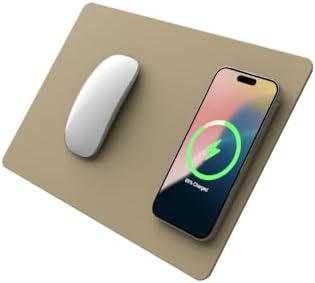 POUT H3 Midnight Blue Portable Qi Wireless Charging Mouse Pad – Effortless Device Charging Meets Sleek Workspace Efficiency for Laptops, i Phones, Air Pods & Samsung Galaxy – Lightweight, Non-Slip Design Enhances Productivity & Style