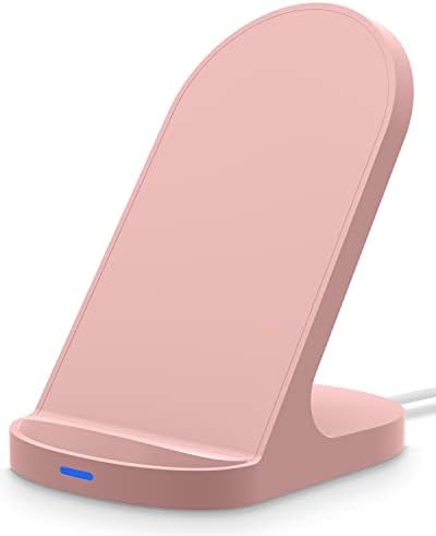 YW YUWISS 15 W Fast Wireless Charger Stand – Ultra-Compatible Charging Solution for i Phone 14/13/12 Series & Samsung Galaxy S22/S21/S20 – Vertical & Horizontal Design for Effortless Device Access, Enhanced Safety Features, Portable & Stylish Tech Accessory