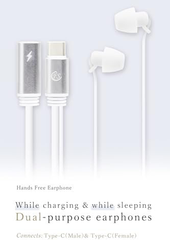 USB C Sleep Headphones for i Phone 15 Pro Max & Samsung Galaxy – Ergonomic Wired Earbuds with Superior Sound Quality, Tangle-Free Cord, and Hands-Free Microphone for Blissful Overnight Relaxation and Comfort