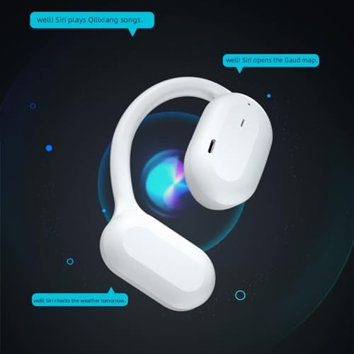 Ultra-Lightweight Wireless Bluetooth Over-Ear Hook Headset – Seamless Touch Control Earphones for Business Professionals & Active Lifestyles – Sweat-Resistant Design for Enhanced Durability and Comfort – Ideal for Multitasking and Outdoor Use – Perfect Black Accessory for Effortless Connectivity