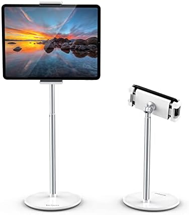 Ergonomic Aluminum Tablet Stand for i Pad Pro, Mini, Air & Surface Pro – Adjustable Multi-Angle Holder for 4.7” to 13” Screens – Lightweight & Portable Dock for Enhanced Comfort and Productivity