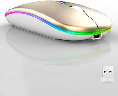 Seamless Productivity with 3 Pack Rosy Glow Red Wireless Bluetooth Mouse – Rechargeable, Silent, and Slim Dual Mode Mice for Laptop, Desktop, i Pad, and Mac – Perfect for On-the-Go Professionals and Students