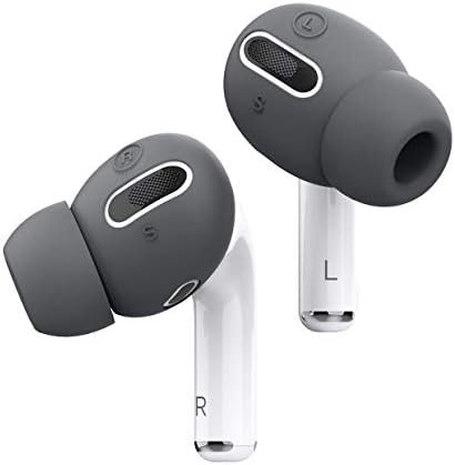 Enhance Your Audio Experience with elago’s Patented Air Pods Pro Ear Tips – 6 Pairs in Dark Grey for Ultimate Comfort and Fit – Anti-Slip Design with Integrated Covers, Compatible with Charging Case, Available in Large, Medium, and Small Sizes for Personalized Listening – Perfect for Audiophiles Seeking Quality and Convenience