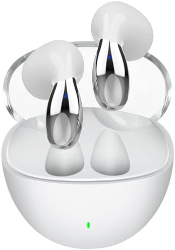 Discover Premium Bluetooth 5.3 Wireless Earbuds – 40 Hours of Playtime, IPX7 Waterproof for Active Lifestyles, High-Fidelity Sound with Built-in Microphone for Effortless Calling – Stylish White Finish for Ultimate Comfort and Versatility