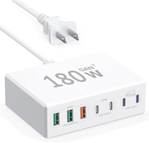 Ultra-Fast 140 W Ga N USB-C Power Hub – Smart 4-Port Charging Station for Laptops, i Phone 15/16, Mac Book Pro/Air, Galaxy S23/S24, and Dell – Sleek, Efficient Design for Home and Office Use
