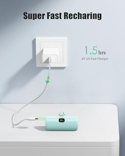 Ultra-Compact 5000 m Ah Mini Power Bank – 20 W Fast Charging Portable Charger for i Phone & Android – Lightweight Travel Essential with PD Compatibility & Smart Protection – Perfect for Short Trips, Camping, and Everyday Use