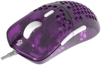Gwolves Hati HTS Ultralight Honeycomb Wired Gaming Mouse – 48 g Precision with 16,000 DPI Sensor, Low Latency, Anti-Interference, 6 Customizable Buttons, On-Board Memory for PC/Mac/Laptop – Stardust Golden Small Edition for Maximum Speed and Comfort