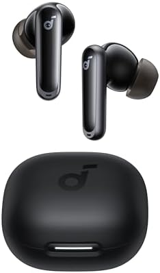 Anker Soundcore P40 i Wireless Earbuds – Adaptive Noise Cancelling with Heavy Bass, 60-Hour Playtime, IPX5 Waterproof, Bluetooth 5.3 for Effortless Connectivity, Dual Purpose Charging Case and Phone Stand, Ideal for Active Lifestyles and Daily Commutes