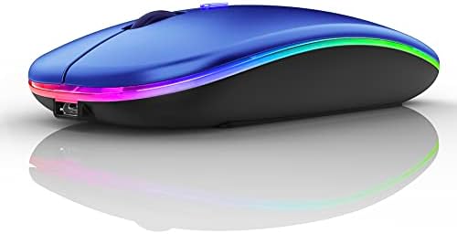 Sleek Bluetooth Wireless Mouse for Mac, Windows & i Pad – Ergonomic Design, High-Precision Navigation, Rechargeable & Dual-Mode Compatibility (Gray & Black) – Elevate Your Productivity with Clutter-Free Connectivity