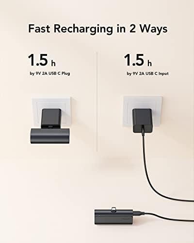 VEGER Dual USB C Portable Chargers – 5000 m Ah Fast Charging Power Banks for i Phone 15/16 and Samsung Galaxy S25/S24/S23 – Lightweight Cordless Battery Pack for Ultimate On-the-Go Convenience and Compatibility