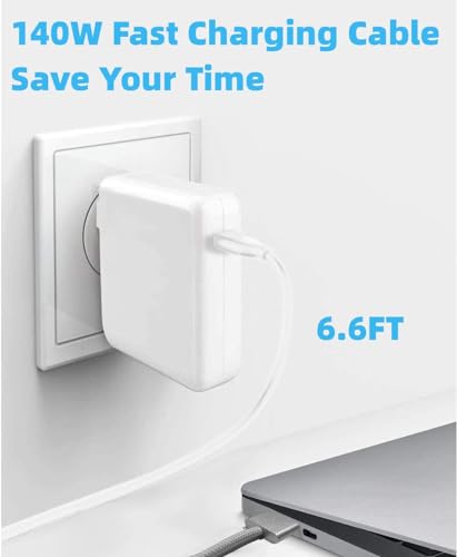 Upgrade Your Charging Game: 140 W USB-C to Magnetic 3 Cable (2 m/6.6 ft) for Seamless Compatibility with 2022/2023 Mac Air & Pro Models, Enhanced Rapid Charging & Durable Braided Design for Optimal Performance and Convenience