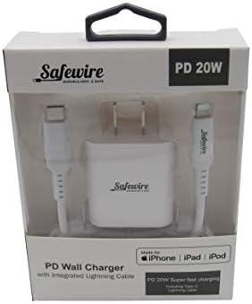 Apple Certified 20 W Fast Charger Bundle – Robust 6 ft USB-C to Lightning Cable & Power Adapter for i Phone 13, 12, 11 Pro Max, XS, XR, X, 8 Plus, 7, 6 S, 6, SE, 5 S, 5 C, 5, i Pad, i Pod (White) – Ultimate Charging Speed & Reliability for All Apple Devices