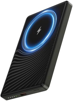 Ultra-Fast Mag Safe Wireless Power Bank for i Phone 16 & Samsung Galaxy S25 – Slim, Lightweight Battery Pack with Advanced Safety Features for All Smartphones – Stay Charged On-the-Go with 15 W Rapid Charging and Universal Compatibility