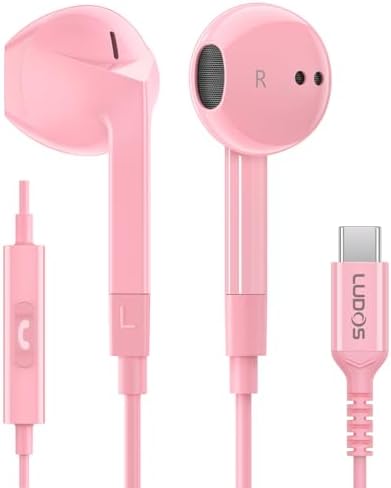 LUDOS FEROX USB-C Earbuds – Premium Wired Headphones for i Phone 16 & Samsung Galaxy Series, Featuring Exceptional Audio Clarity & Deep Bass, Ergonomically Designed for All-Day Comfort, Tangle-Free Cable for Streamlined Use, Supported by an Impressive 5-Year Warranty, Eye-Catching Vibrant Green Finish – Elevate Your Sound Experience for Music Lovers and Gamers Alike