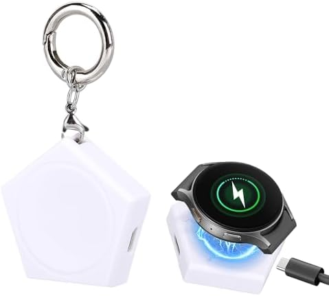 Ultra-Portable Keychain Charger for Samsung Galaxy Watch – Fast and Durable Charging Solution for Galaxy Watch Series 3 to Ultra – Essential Travel Companion for Active Smartwatch Users – Effortless Charging Anytime, Anywhere