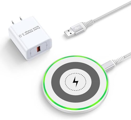 Pixel 9 Pro XL Fast Wireless Charging Pad – 15 W Charger Station for Google Pixel 9, 9 Pro, Fold 9 Pro, 8 Pro, 7 Pro, and Compatible Devices – Includes QC3.0 Adapter for Galaxy S25 Ultra, S24 Ultra, S23, S22 – Compact Design with Safety Features and LED Indicator for Effortless Charging