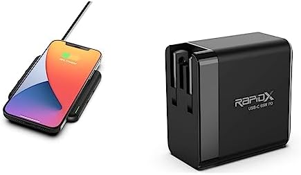 Modula5 Wireless Charging Pod for Smartwatches – RX-MP02 B | Rapid Qi-Enabled Charger for Apple Watch & Multi-Device Compatibility | Sleek, Portable Design with LED Indicators for Effortless Charging Experience