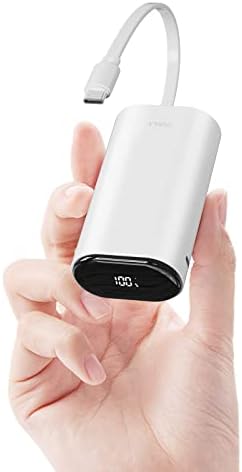 i WALK 9600 m Ah Fast Charging Power Bank with Built-in USB-C Cable – Ultimate Portable Charger for i Phone 15, Samsung Galaxy S23/S22, Google Pixel 7, and More – Sleek LED Display, Enhanced Compatibility & On-the-Go Convenience