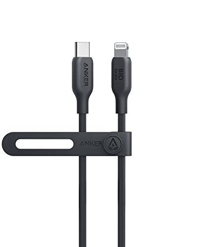 Anker 6 FT USB C to Lightning Cable – MFi Certified, Eco-Friendly Bio-Based Charging Cord for i Phone 14 and More – Stylish Purple Design for Enhanced Durability and Fast Data Transfer – Perfect for Home and Office Use
