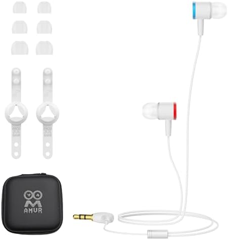 Unleash Immersive Sound with AMVR Noise-Isolating Earbuds for Meta Quest 2 – Custom-Fit In-Ear Headphones with 3 D 360-Degree Audio and Secure Silicone Holders (White) – Enhance Your VR Gaming Experience with Superior Compatibility and Comfort