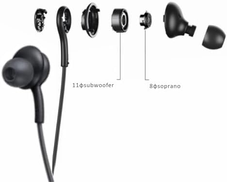 Elevate Your Sound Experience: 2024 Premium In-Ear Type-C Earbuds for Samsung Galaxy S24, S23, S22, S21, S20, Note 10 – High-Fidelity Stereo Headphones with Enhanced Bass, Integrated Microphone, and Easy Volume Control – Sleek Black Design for Comfortable All-Day Listening