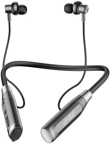 Revolutionary Bluetooth 5.0 Neck Earbuds with 100-Hour Playback – IPX5 Waterproof Sports Headphones for Active Lifestyles, Magnetic Design, Built-in Microphone & TF Card Slot for Ultimate Convenience – Perfect for Gym, Running, and Outdoor Activities (Model A12)