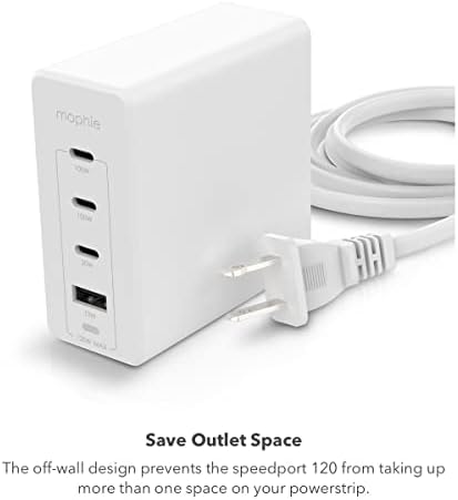 Mophie Speedport 20 W USB-C Fast Charger – Compact Ga N Technology Power Adapter for Mac Book Pro 13, i Phone 16/15/14 Pro, Galaxy S25/S24, Google Pixel 9 – Efficient and Lightweight Charging Solution for On-the-Go Professionals