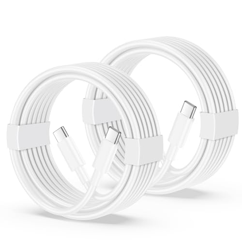 Ultra-Fast USB C to USB C Charging Cable – 2-Pack 3 FT Type C Charger Cord for i Phone 16/15 Pro Max/Plus, i Pad Pro/Air/Mini, Mac Book, Samsung Galaxy S25/S24/S23, Google Pixel 9/8/7 & Android Devices – Durable, Tangle-Free Design for Optimal Performance and Versatility