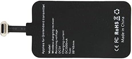 Heayzoki 10 W Qi-Certified USB C Quick Charge Receiver – Effortless Wireless Charging Solution for Android Smartphones – Compact Plug-and-Play Design for Enhanced Compatibility and Rapid Power Boosts – Ideal Mobile Accessory for On-the-Go Charging