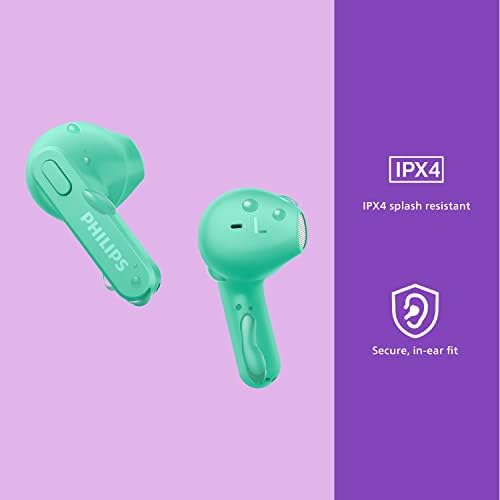 Philips T2206 True Wireless Earbuds – Compact Charging Case, IPX4 Water-Resistant Design, Enhanced Audio Mobility for Active Lifestyles, Rapid Pairing Technology, Secure Fit for Music Lovers and Fitness Enthusiasts