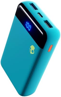 Skullcandy Fat Stash 2 Portable Charger – 10,000 m Ah Power Bank with 20 W USB-C Fast Charging & Dual 18 W USB-A Ports – Essential Travel Companion with Bonus USB A to Micro USB/Type C Cable for Enhanced Device Compatibility and Speed