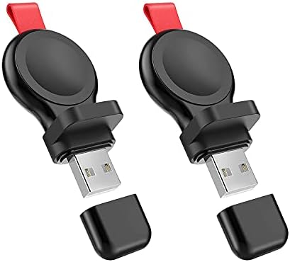 i.VALUX Dual Pack Portable Apple Watch Charger – Fast Wireless Magnetic Charging for All Series 1-10, SE, Nike & Ultra Models – Compact Travel-Friendly Design for Effortless Power on the Go