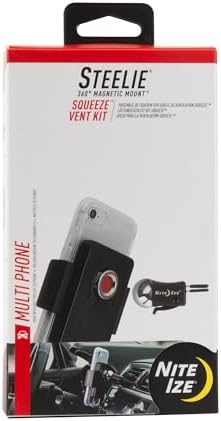 Nite Ize Steelie Original Vent Kit – Premium Magnetic Phone Mount for Effortless Car Vent Attachment – Versatile Hands-Free Holder with Neodymium Magnets – 360-Degree Rotation for Navigation and Calls – Essential Portable Car Accessory for Smartphones and Cases – Enhance Safety and Connectivity on the Road