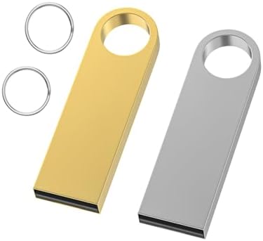 Wooolken 5 Pack Sleek Metal 64 GB USB Flash Drives – Durable USB 2.0 Memory Sticks with Keychain for Effortless Data Storage and Transfer on PC & Laptop – Perfect for Professionals and Students