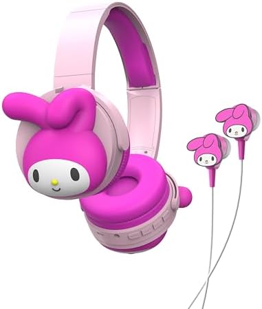 Unleash Your Style with Kuromi-Inspired Hello Kitty Bluetooth Headphones – Versatile 2-in-1 Over-Ear Design with AUX Functionality for Unmatched Audio Clarity – Adjustable Headband for Personalized Comfort – Perfect for Fashion-Forward Listeners on the Go – Integrated Microphone for Effortless Hands-Free Calling and Music Control – Compact and Foldable for Easy Travel and Storage – Elevate Your Everyday Sound Experience with Adorable Design and Premium Performance.
