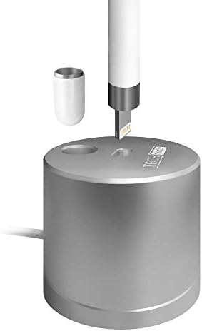 Premium Aluminum Charging Dock for Apple Pencil 1 st Generation – Tech Matte Charging Stand with Integrated 5-Foot Cable for Optimal Performance and Stylish Workspace Organization