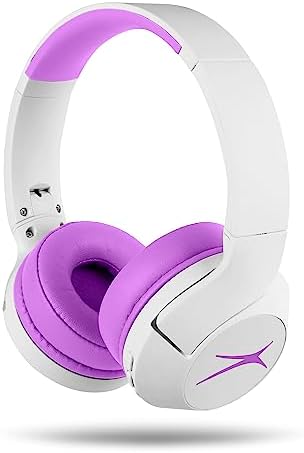 Altec Lansing Kid-Safe Wireless Headphones – Active Noise Cancellation for Children Aged 7+, 85 d B Volume Limiting, 15-Hour Battery Life, Ergonomic Foldable Design for Ultimate Comfort and Safety in Music, Movies, and Gaming